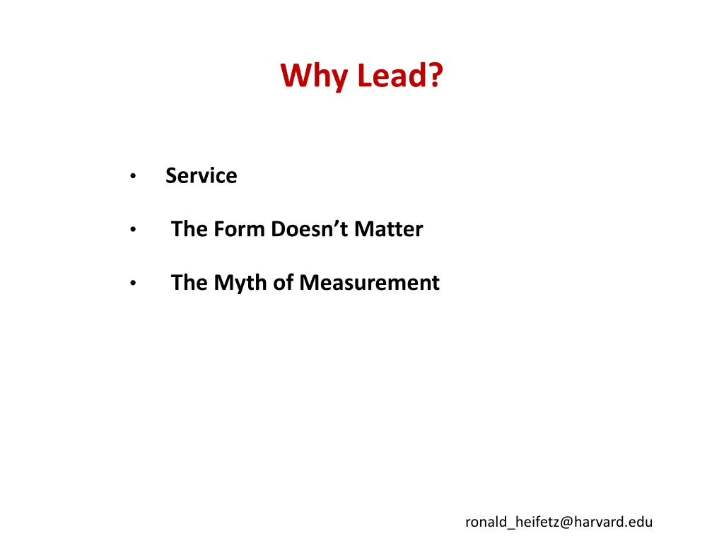 why lead