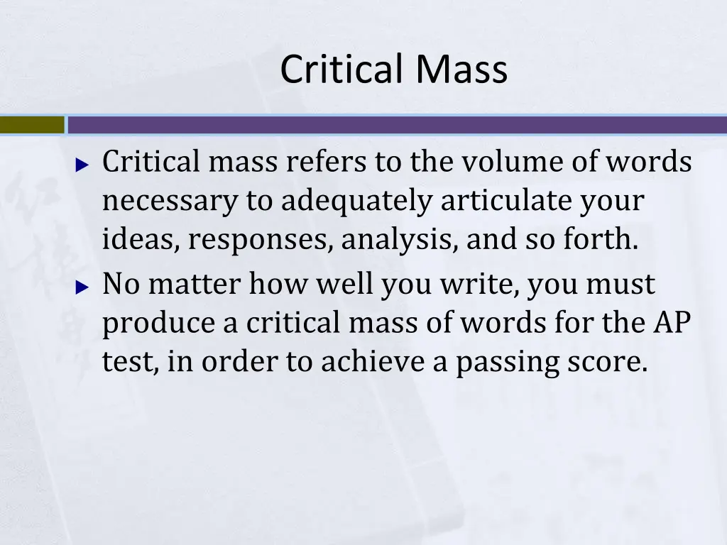 critical mass