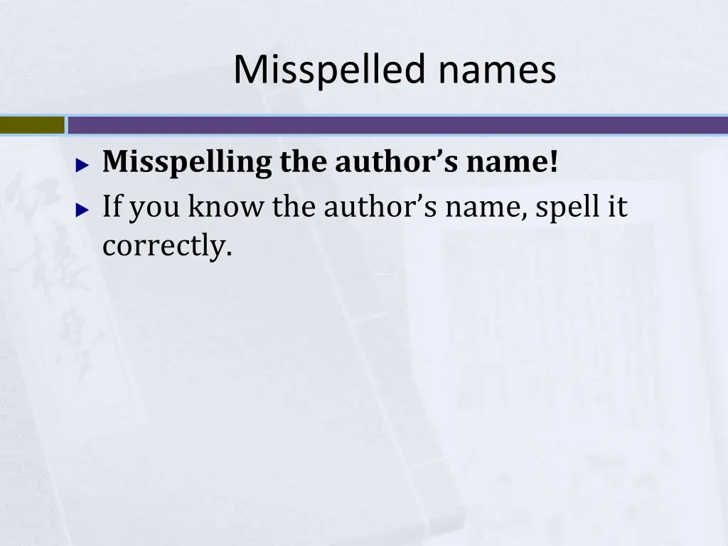 misspelled names