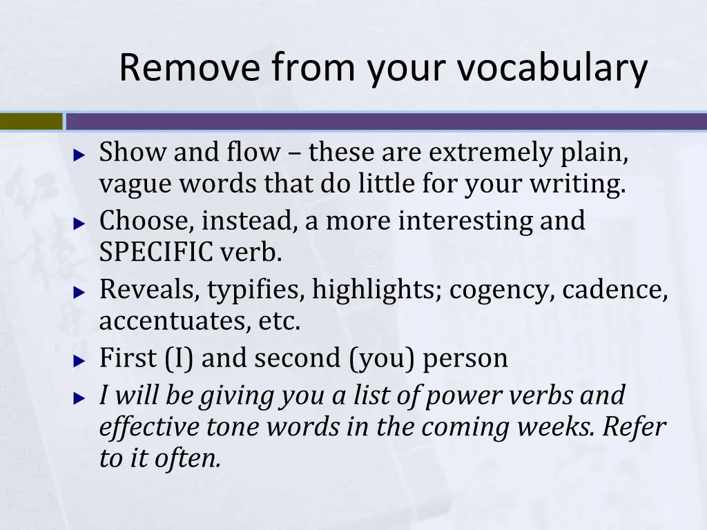 remove from your vocabulary