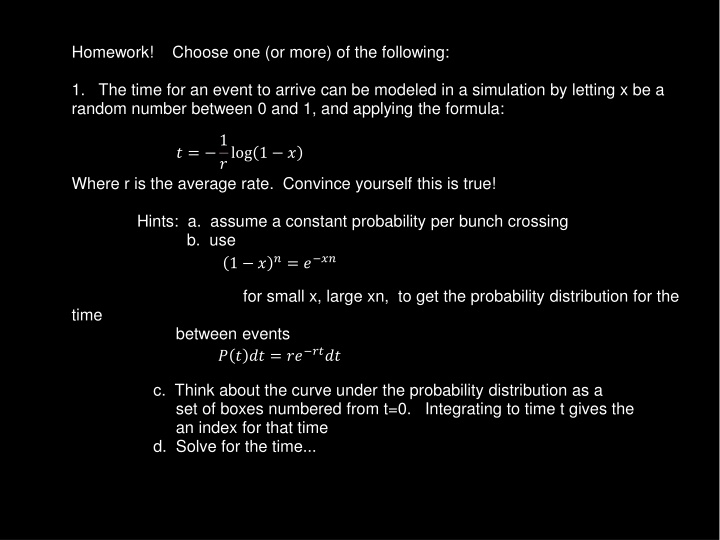 homework choose one or more of the following