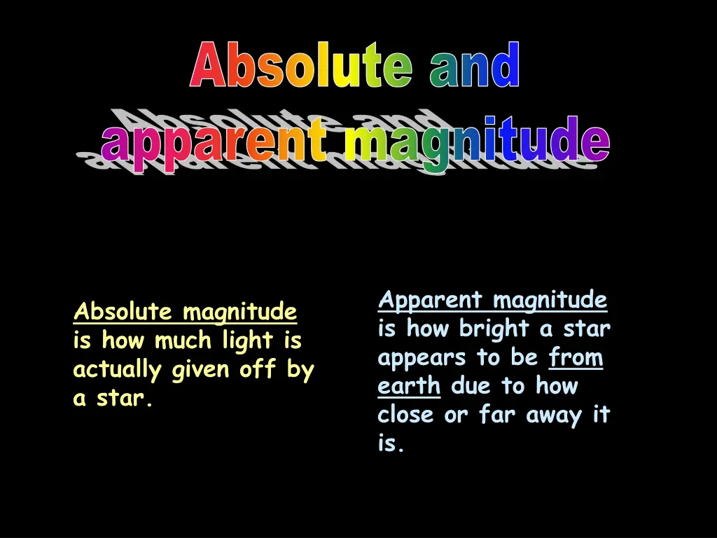 absolute and apparent magnitude