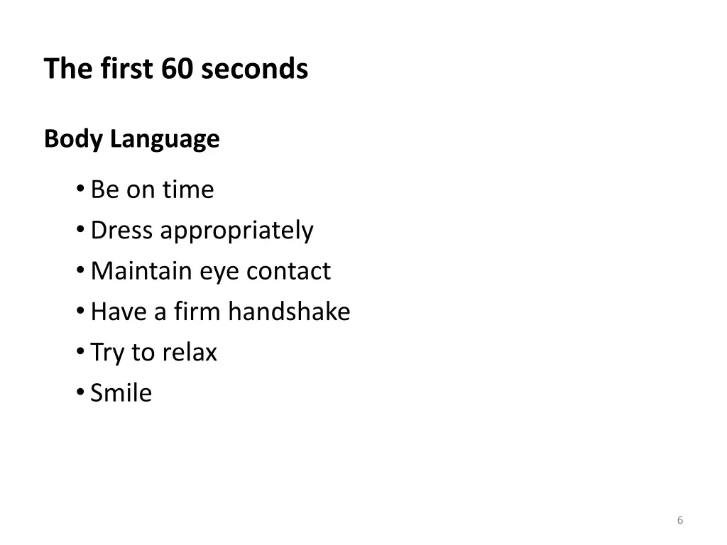 the first 60 seconds