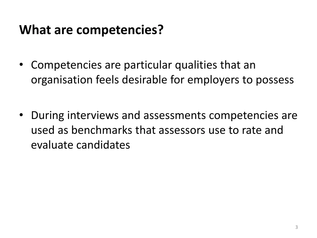 what are competencies