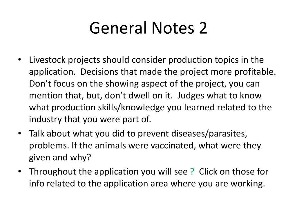 general notes 2