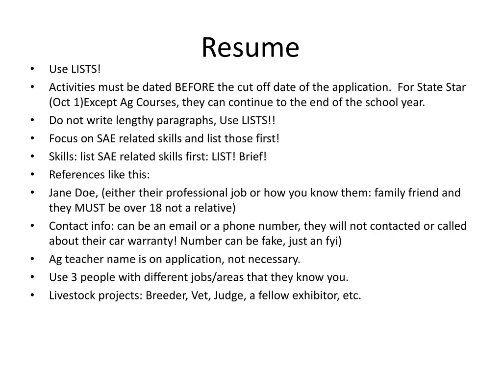 resume