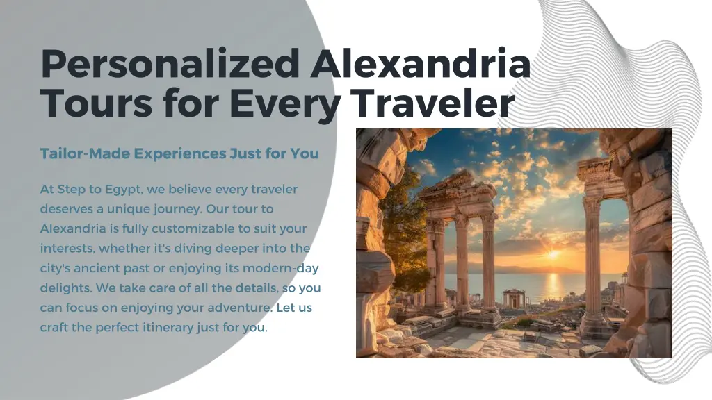 personalized alexandria tours for every traveler