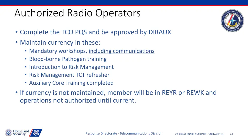 authorized radio operators