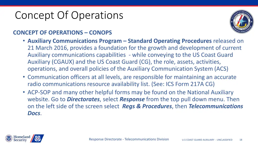 concept of operations