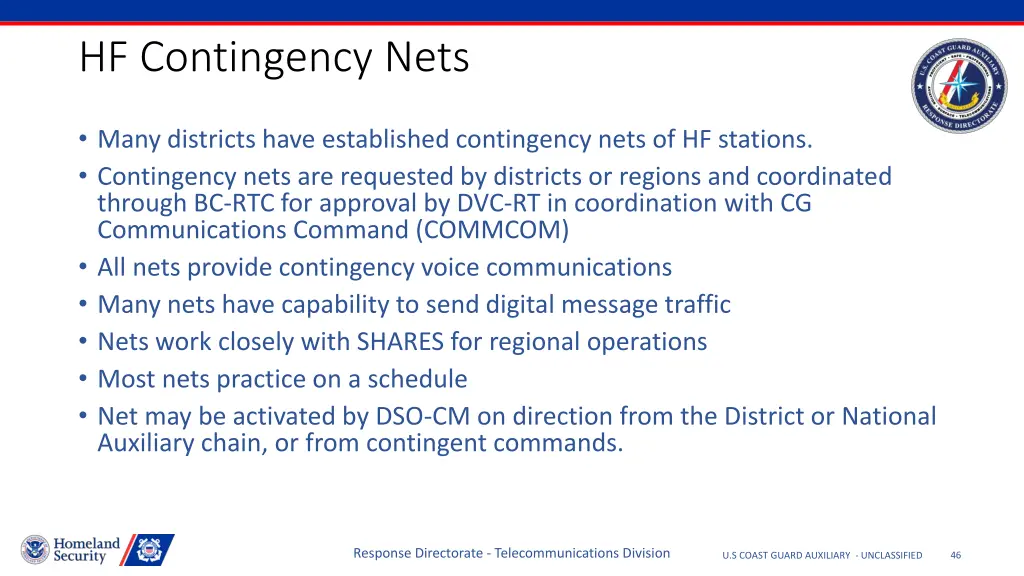 hf contingency nets