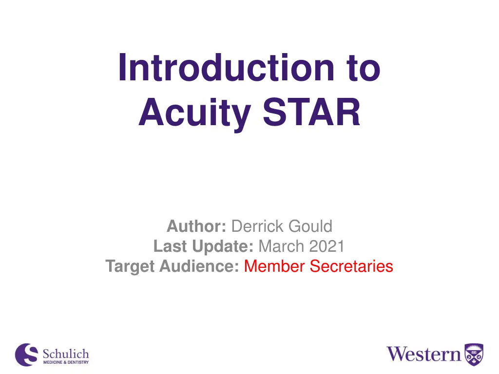 acuity star user training 1