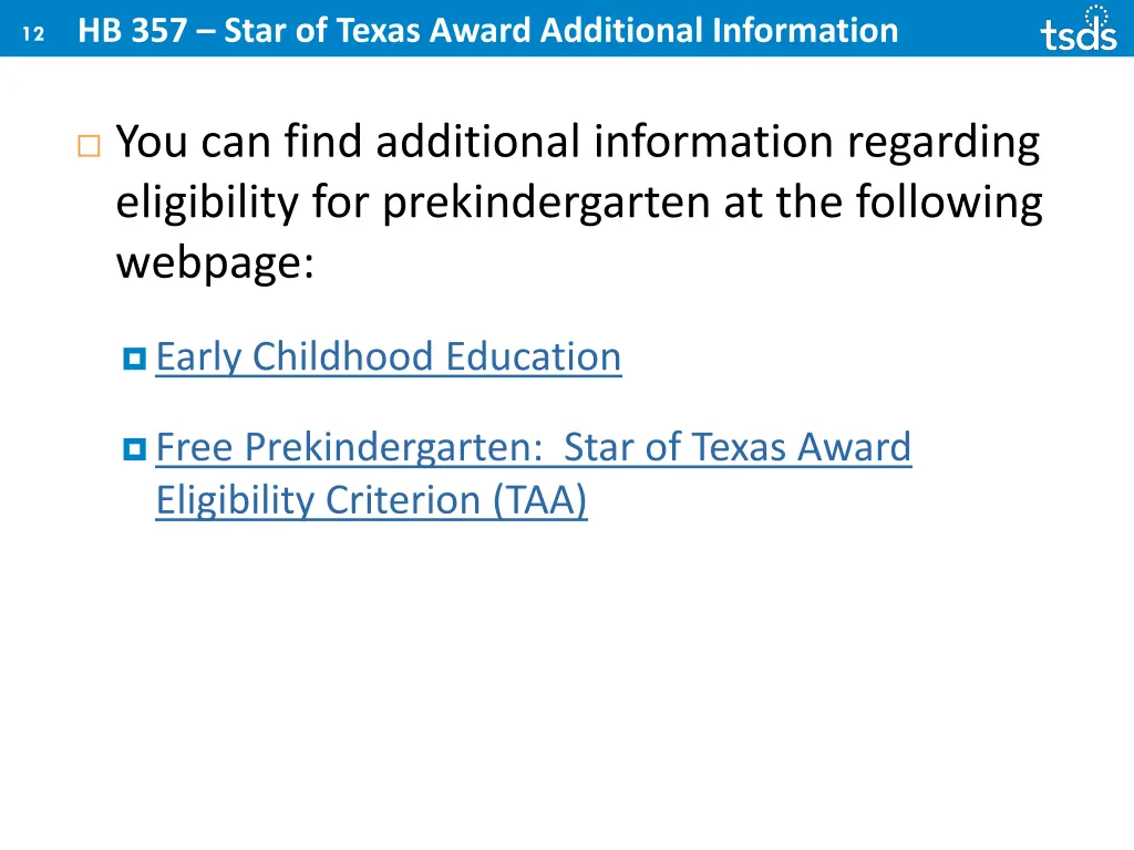 hb 357 star of texas award additional information