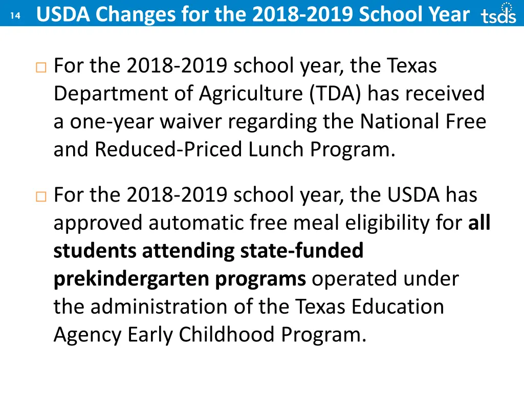 usda changes for the 2018 2019 school year