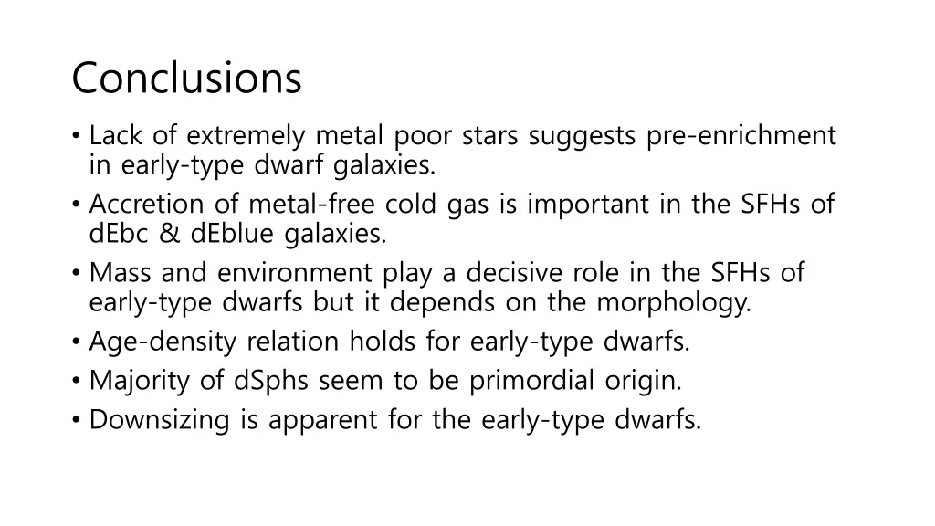 conclusions lack of extremely metal poor stars