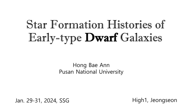 star formation histories of early type dwarf