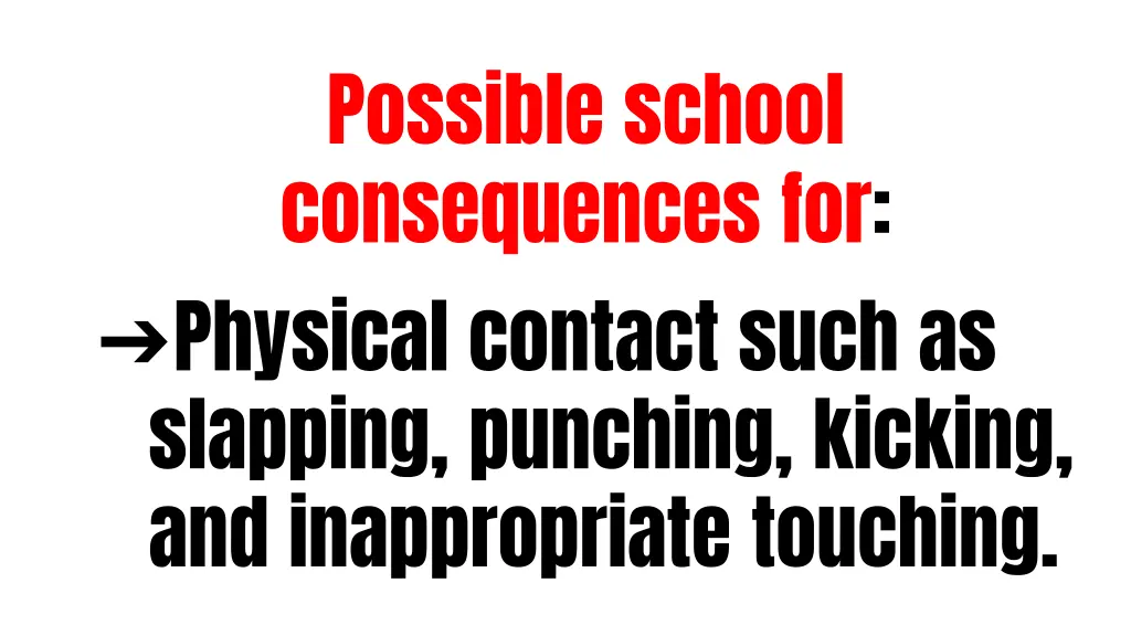 possible school consequences for