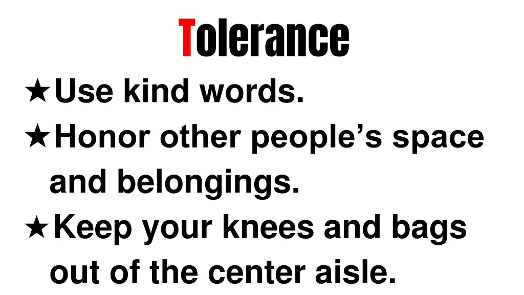 tolerance