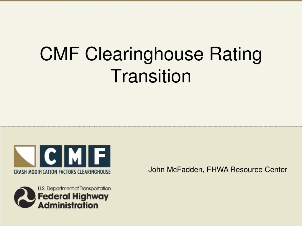 cmf clearinghouse rating transition