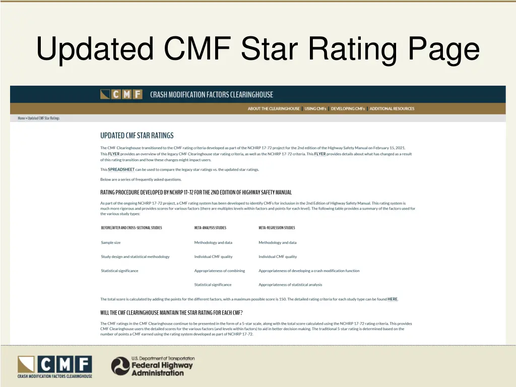 updated cmf star rating page