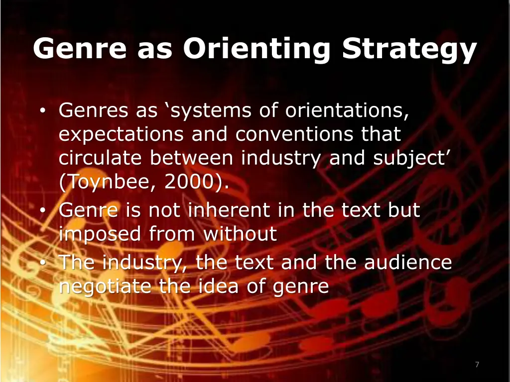 genre as orienting strategy