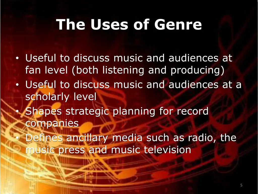 the uses of genre