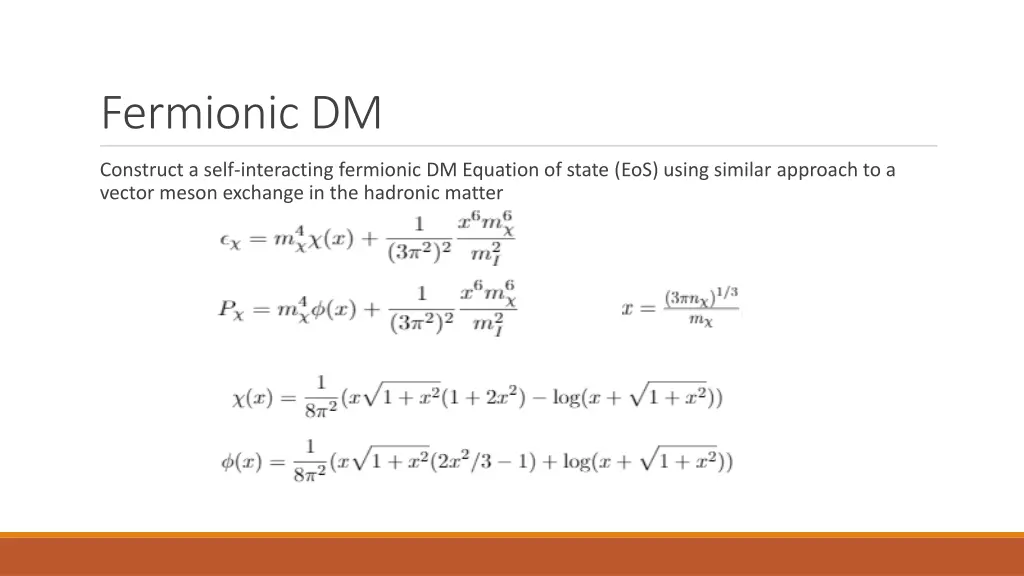 fermionic dm