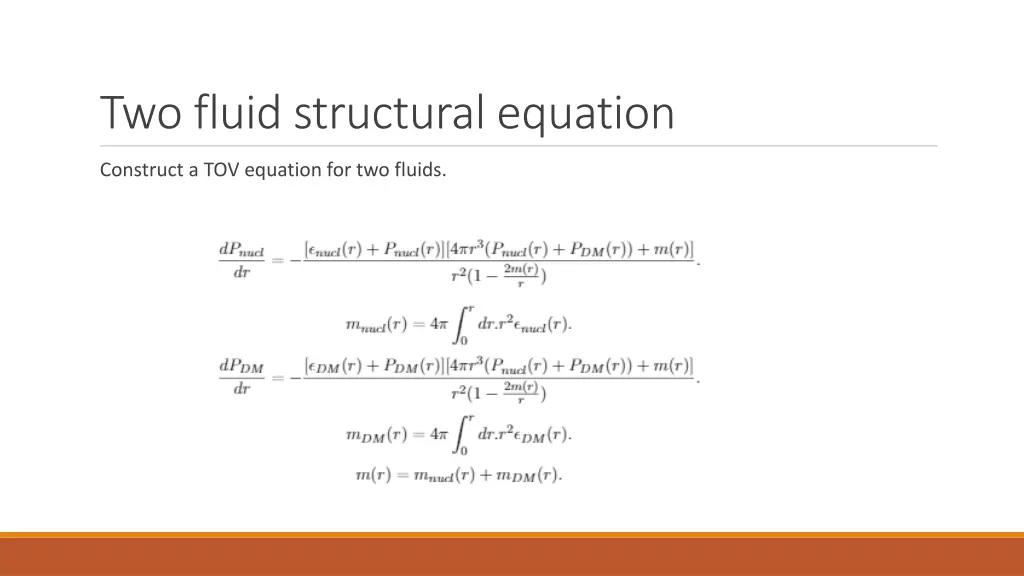 two fluid structural equation