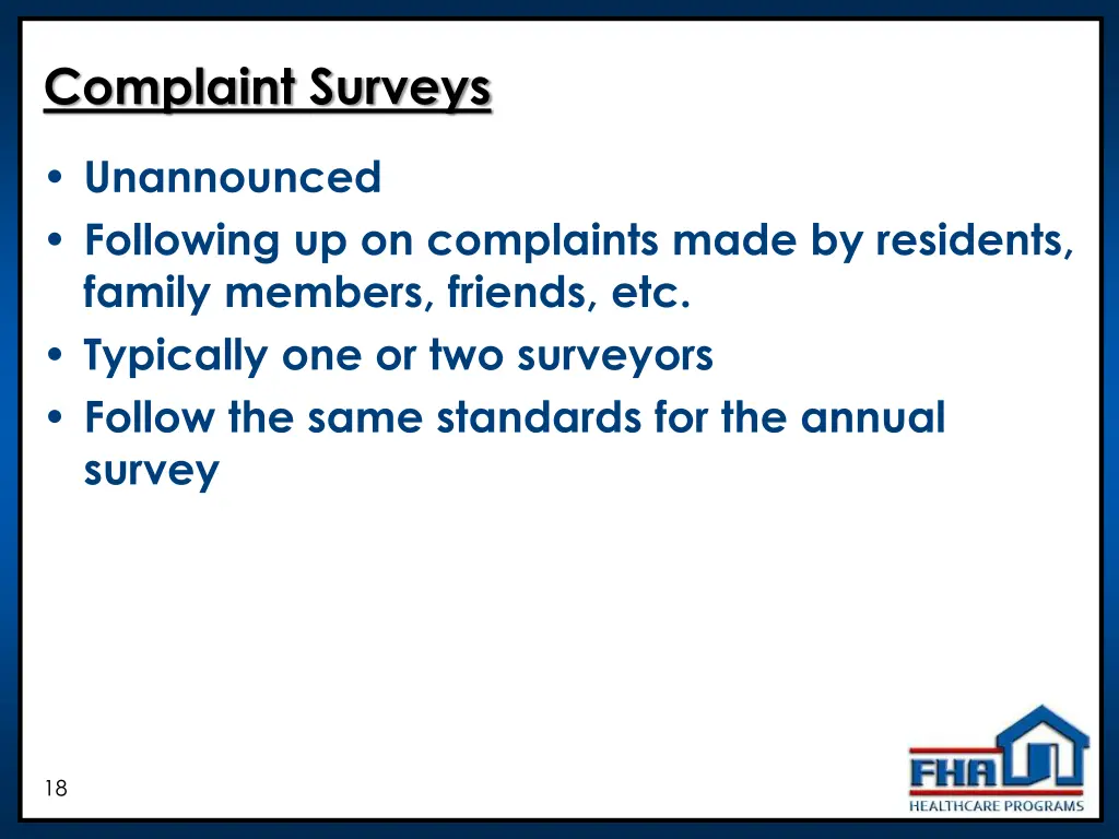 complaint surveys