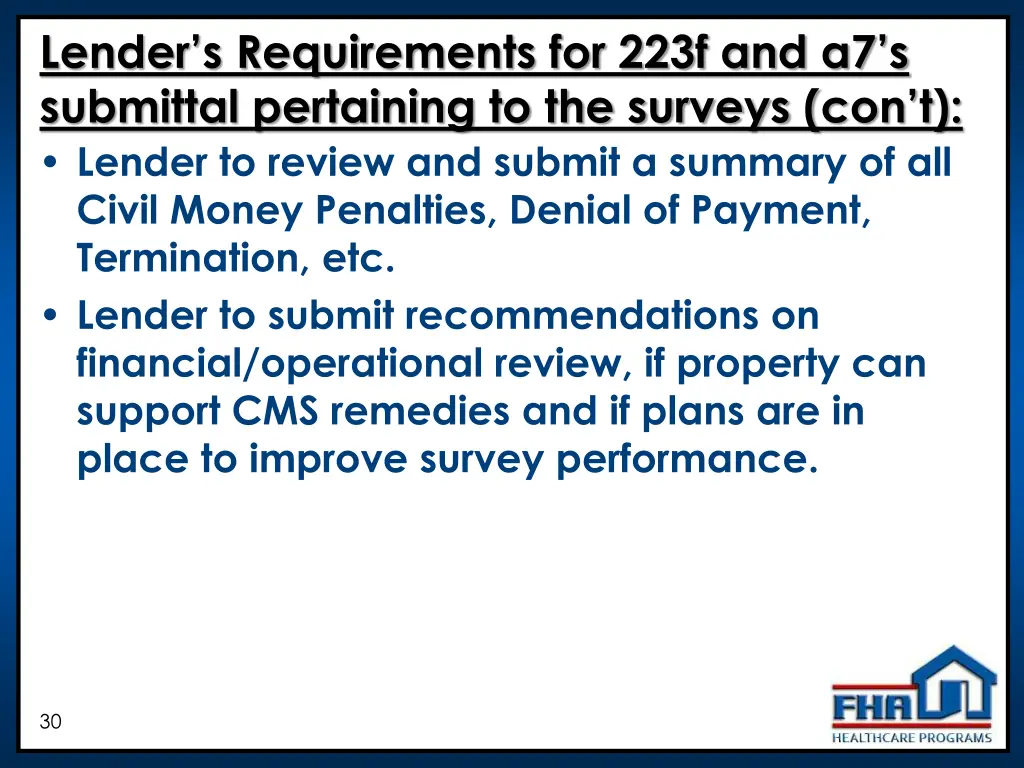 lender s requirements for 223f and a7 s submittal 2