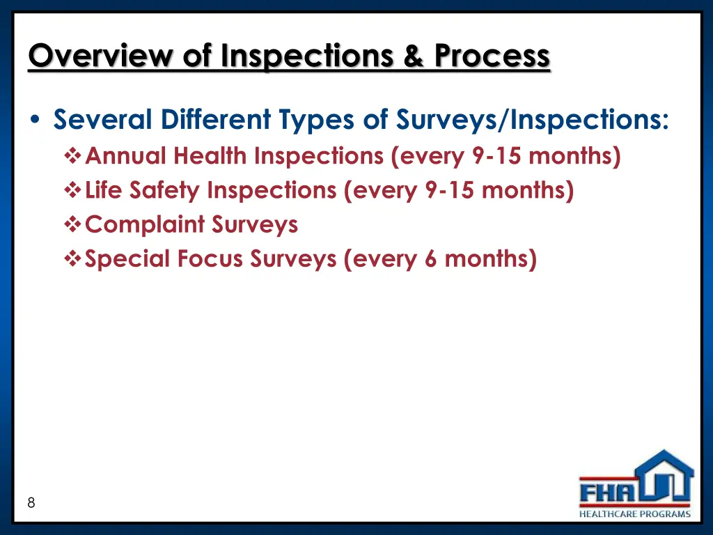 overview of inspections process