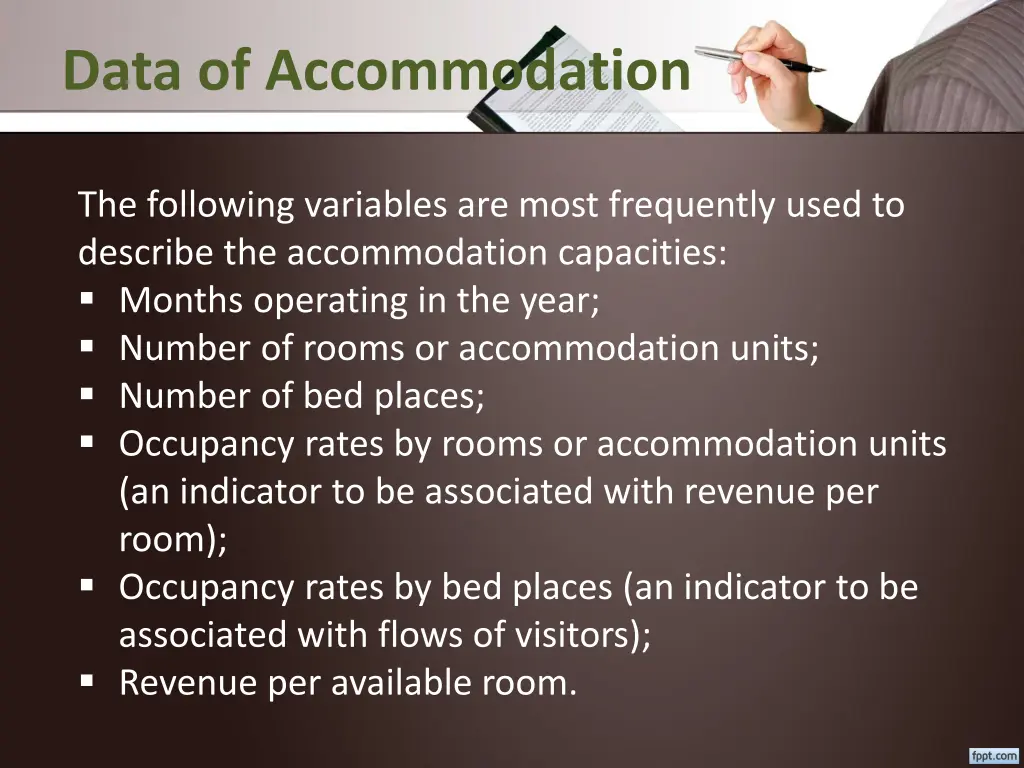 data of accommodation