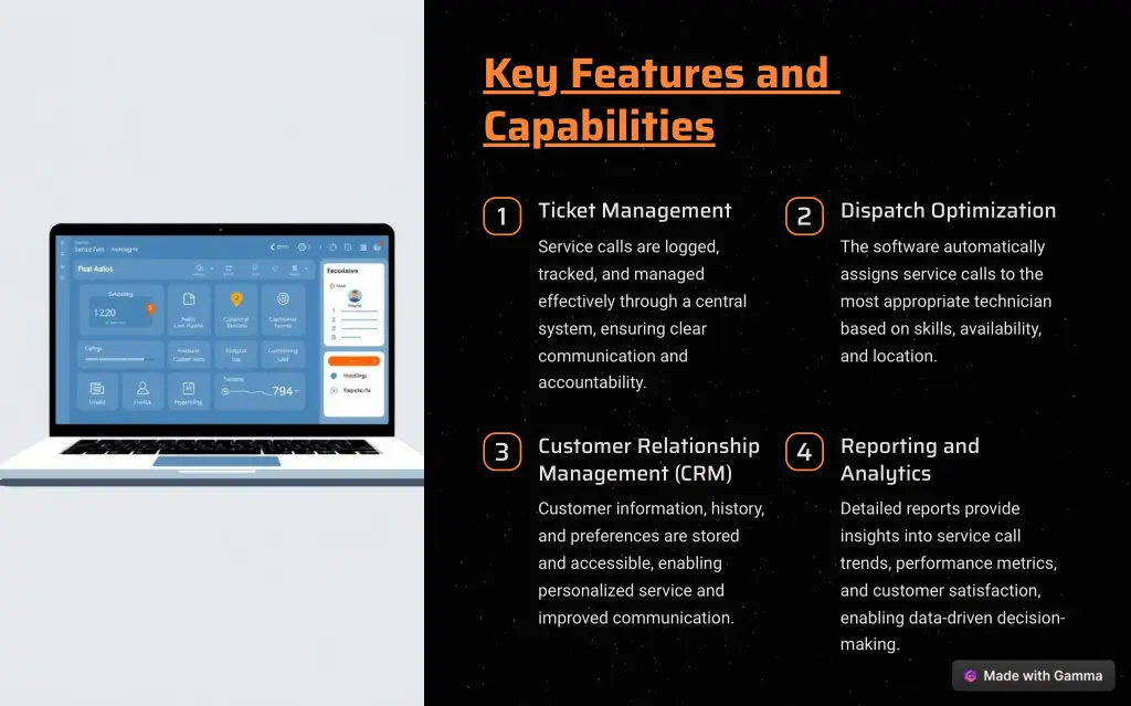 key features and capabilities