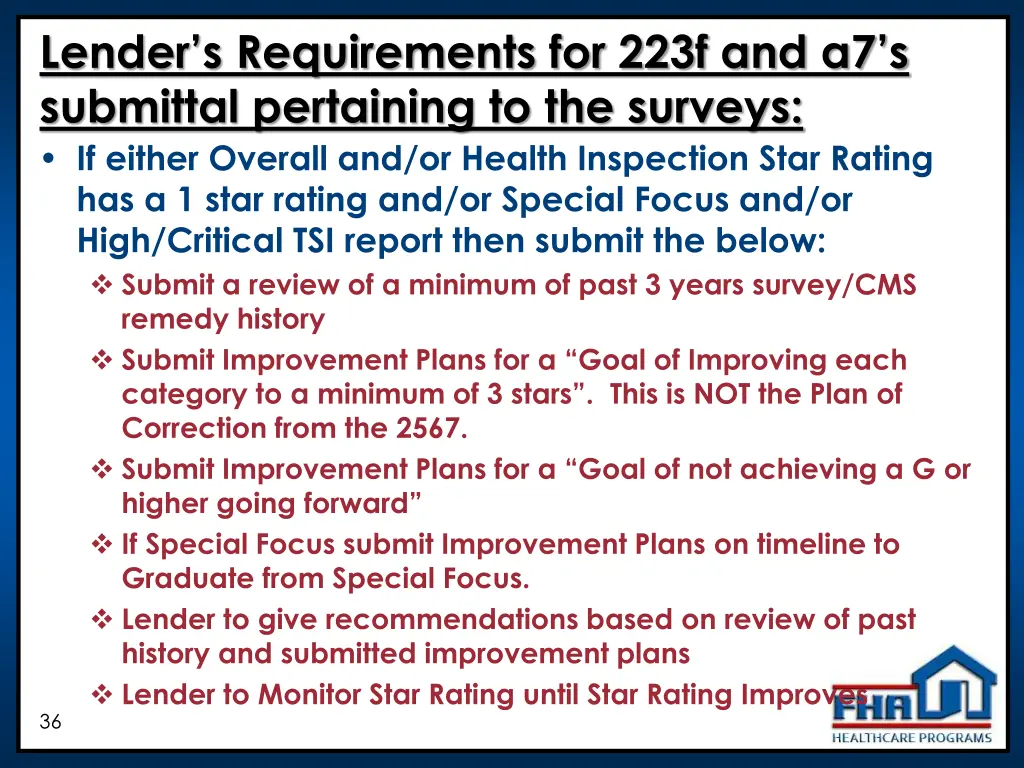 lender s requirements for 223f and a7 s submittal 1