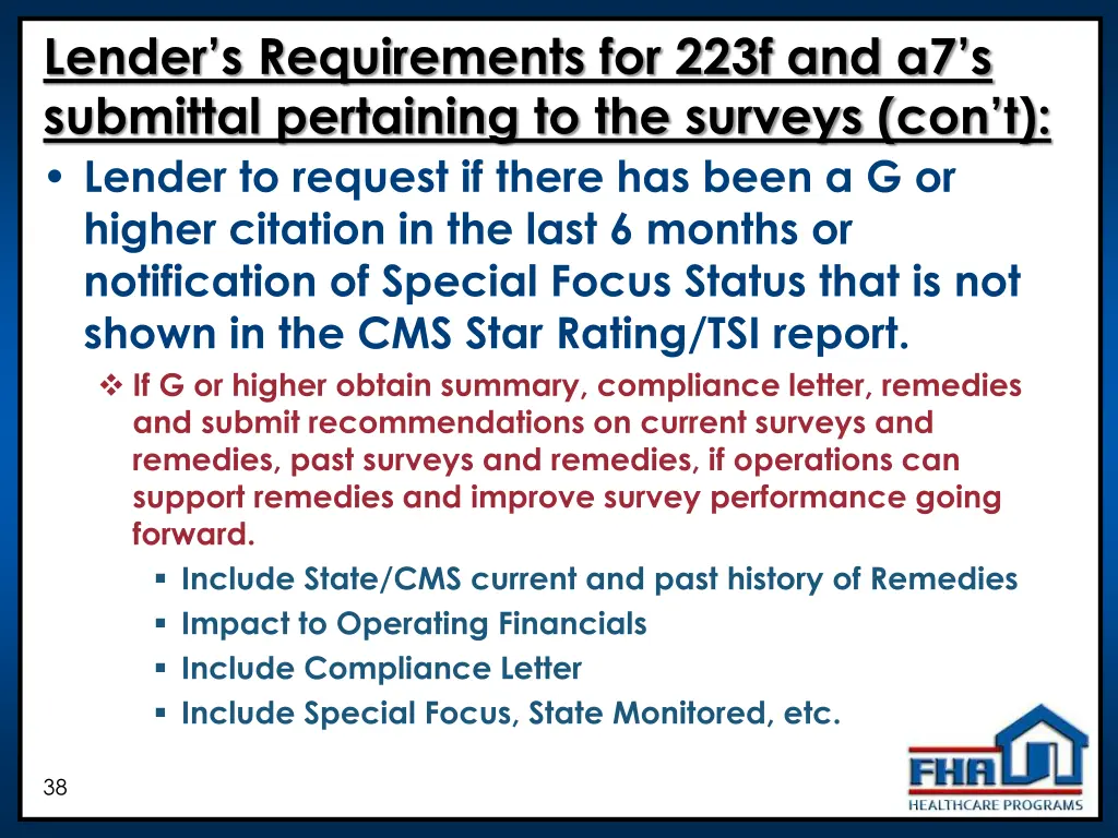 lender s requirements for 223f and a7 s submittal 3