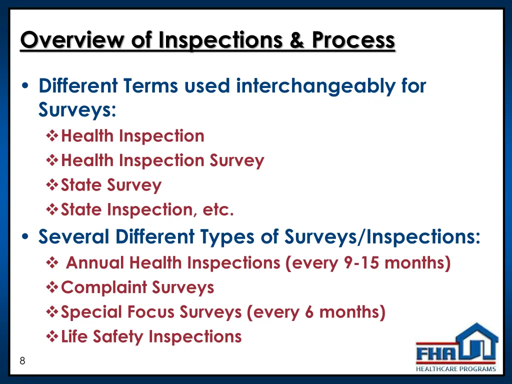 overview of inspections process