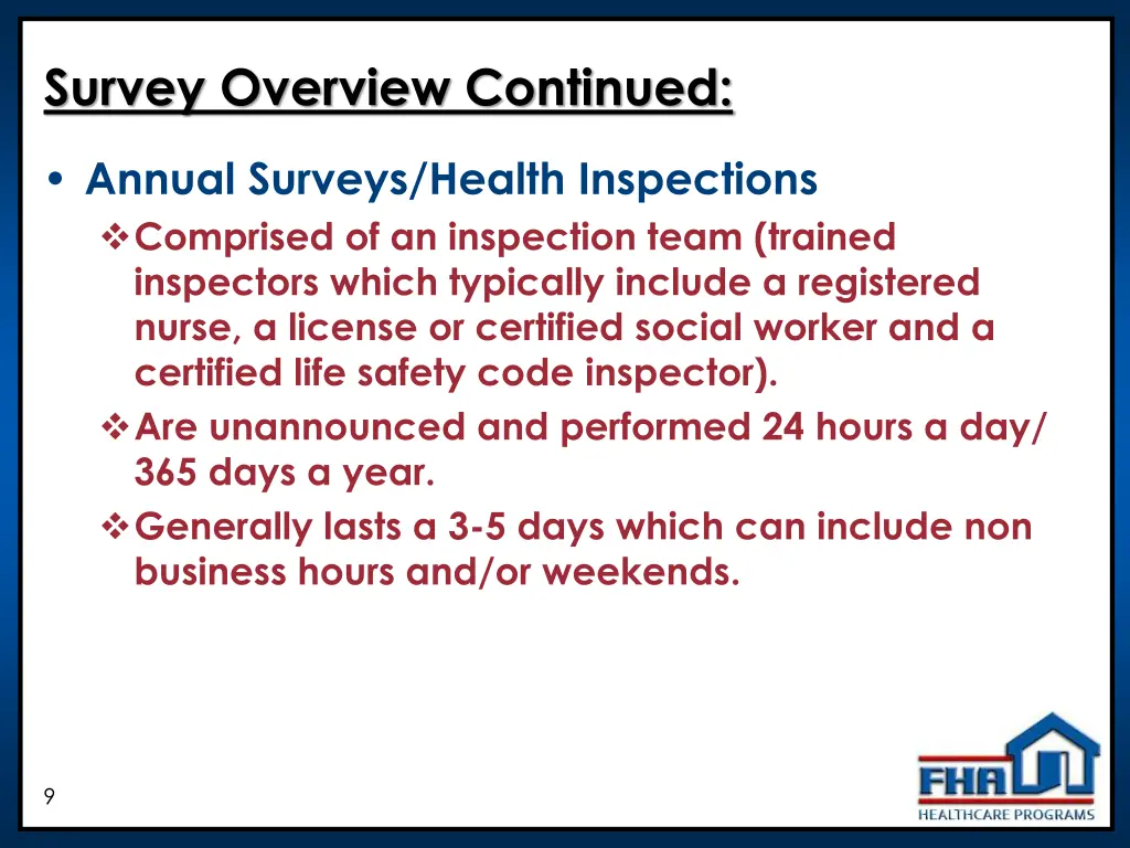 survey overview continued