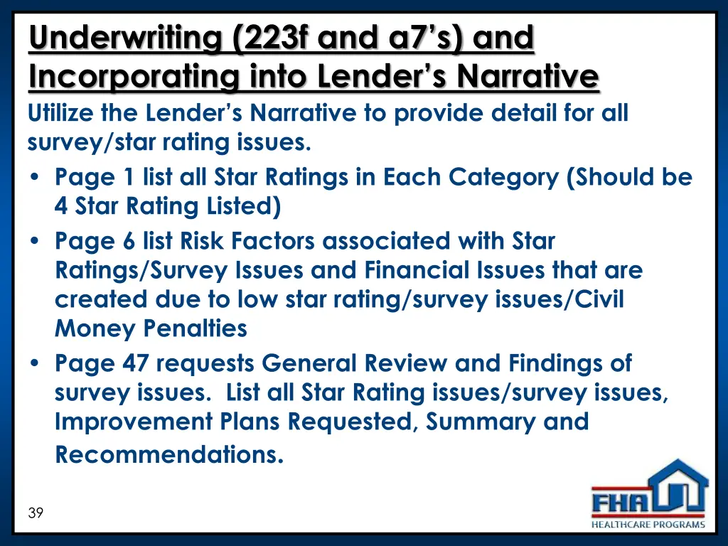 underwriting 223f and a7 s and incorporating into