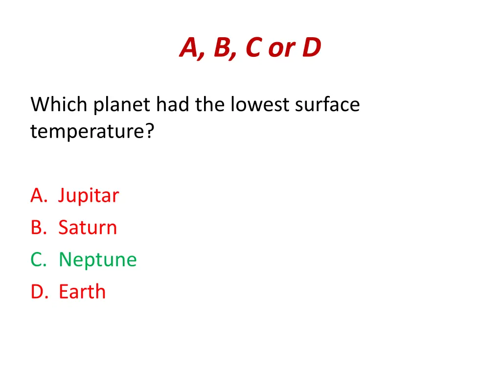 a b c or d 3