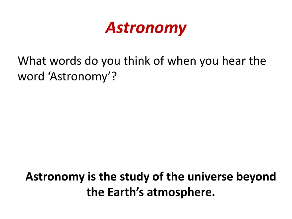 astronomy