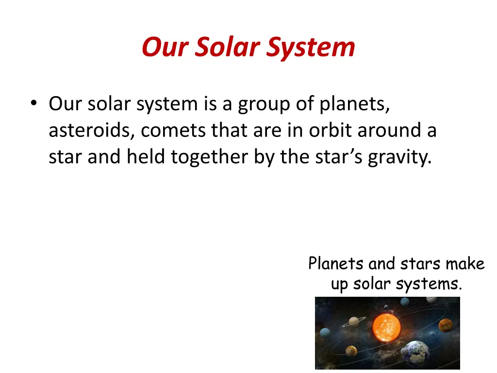 our solar system