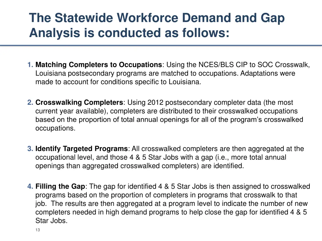 the statewide workforce demand and gap analysis