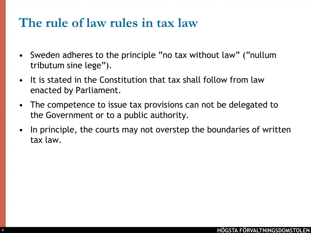 the rule of law rules in tax law