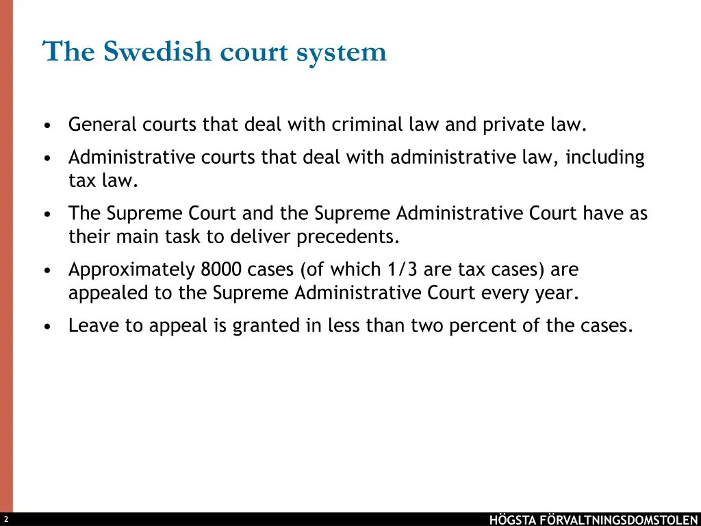 the swedish court system