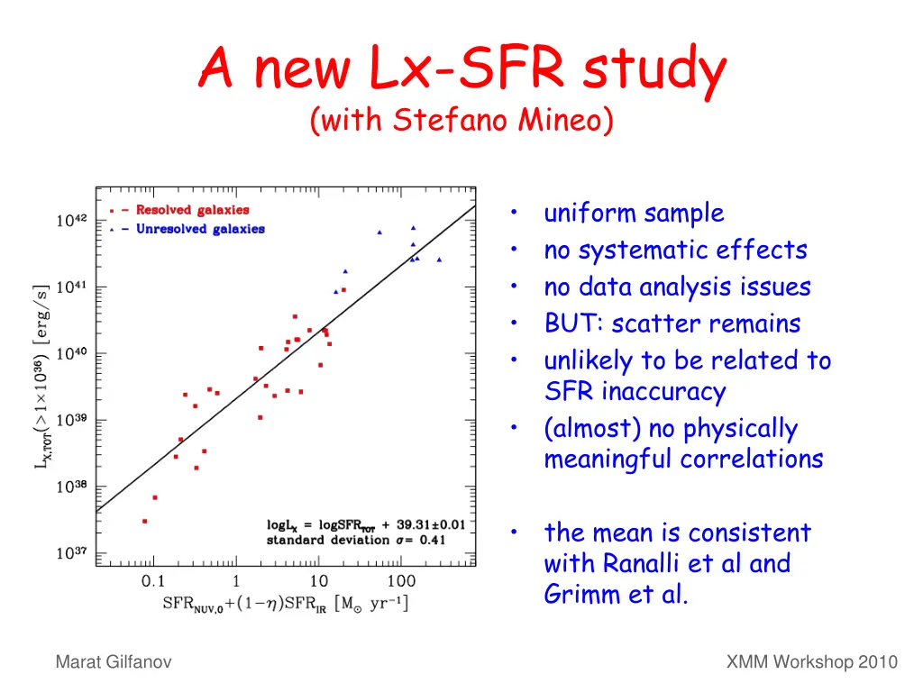 a new lx sfr study with stefano mineo