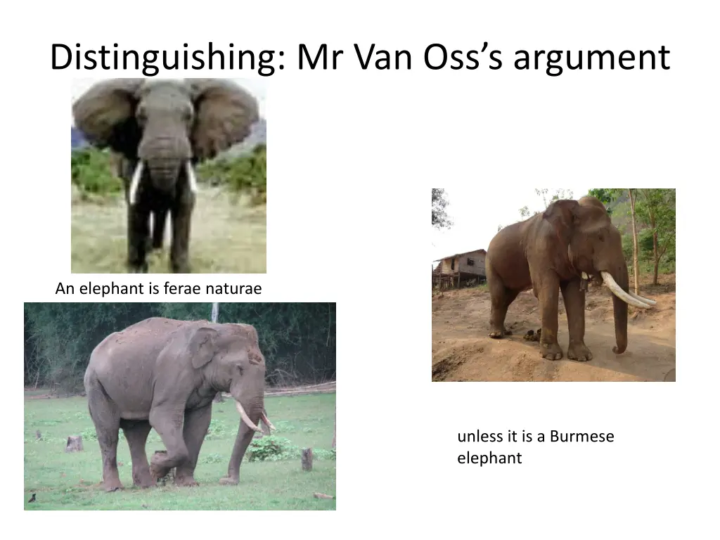 distinguishing mr van oss s argument