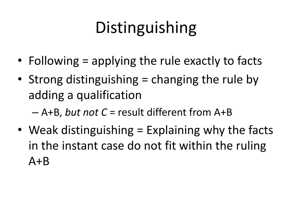 distinguishing