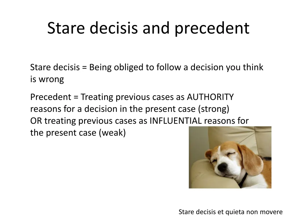 stare decisis and precedent