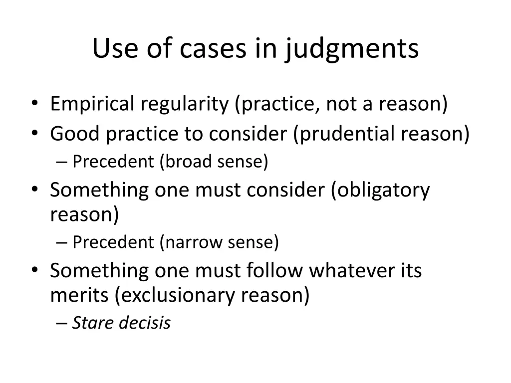 use of cases in judgments