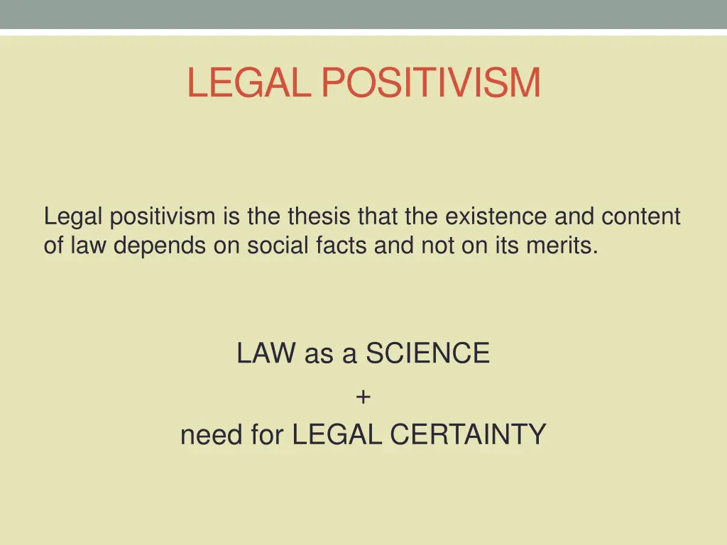 legal positivism