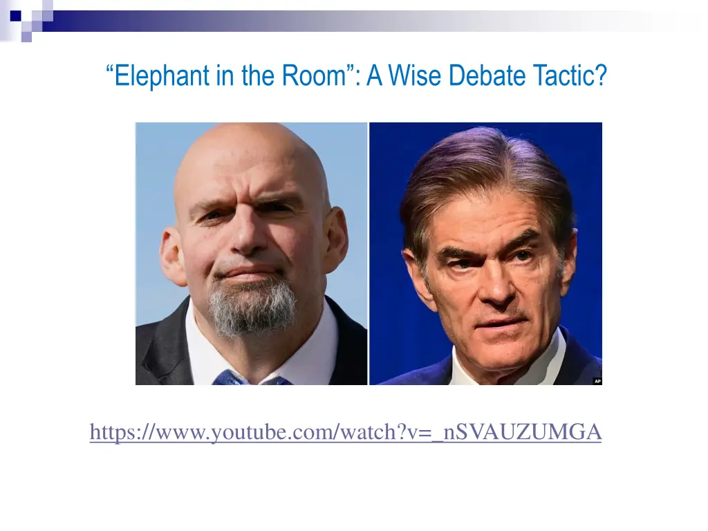 elephant in the room a wise debate tactic